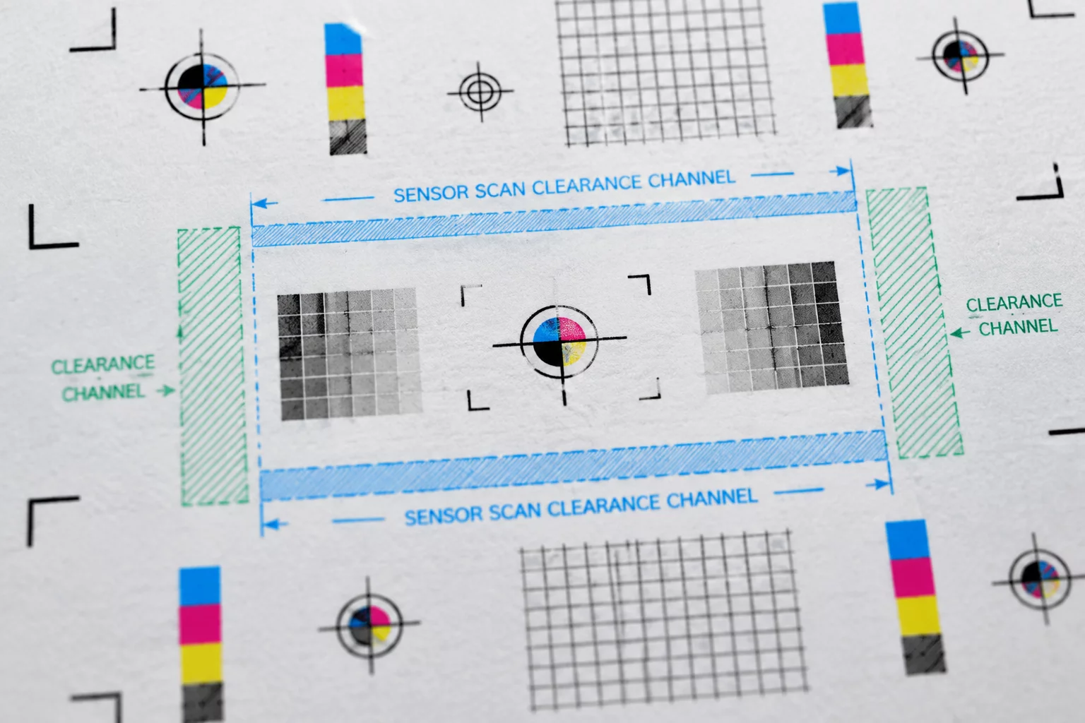 Optical Mark Clearance and Sensor Safety Zones